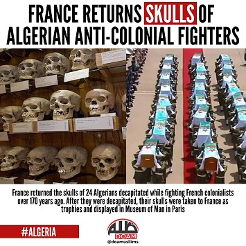 Penasihat Presiden Aljazair Sebut Prancis Buat Sabun dari Tulang Belulang Syuhada Aljazair